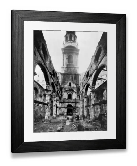 Framed Print : St Brides Church, London 1941 BB69_02583