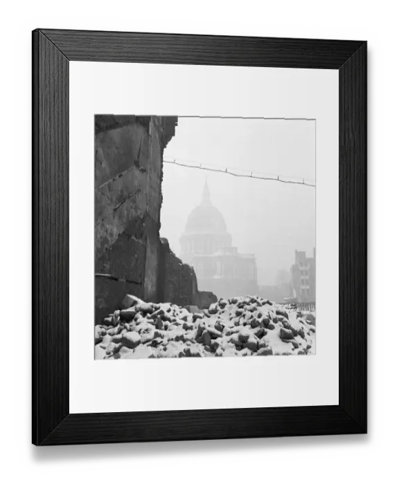 Framed Print : St Pauls Cathedral in bomb damaged surroundings a093716 Framed Print : St Pauls Cathedral in bomb damaged surroundings a093716