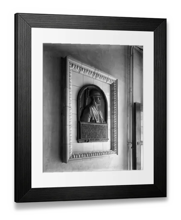 Framed Print : War memorial plaque BL25049