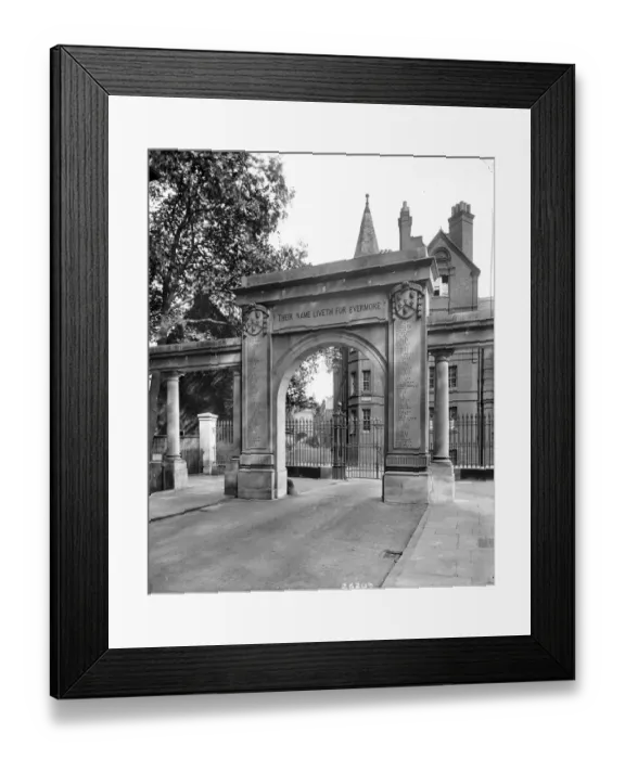 Framed Print : Guys Hospital Memorial Arch BL26209