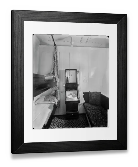 Framed Print : 2nd class cabin, RMS Olympic BL24990_044 Framed Print : 2nd class cabin, RMS Olympic BL24990_044