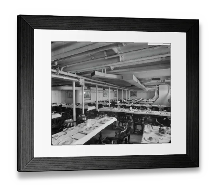 Framed Print : 3rd class dining, RMS Olympic BL24990_047 Framed Print : 3rd class dining, RMS Olympic BL24990_047
