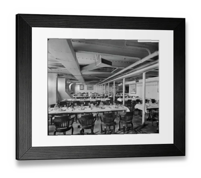 Framed Print : 3rd class dining, RMS Olympic BL24990_048