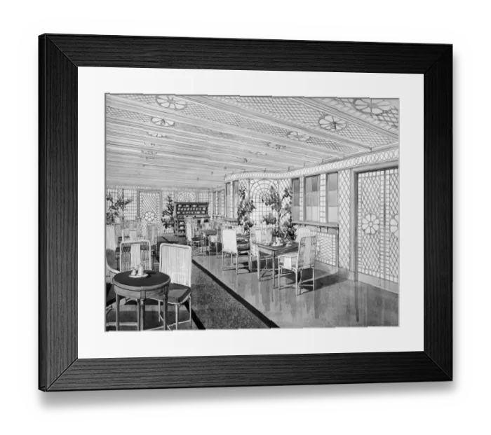Framed Print : Cafe design for RMS Titanic BL21522_002