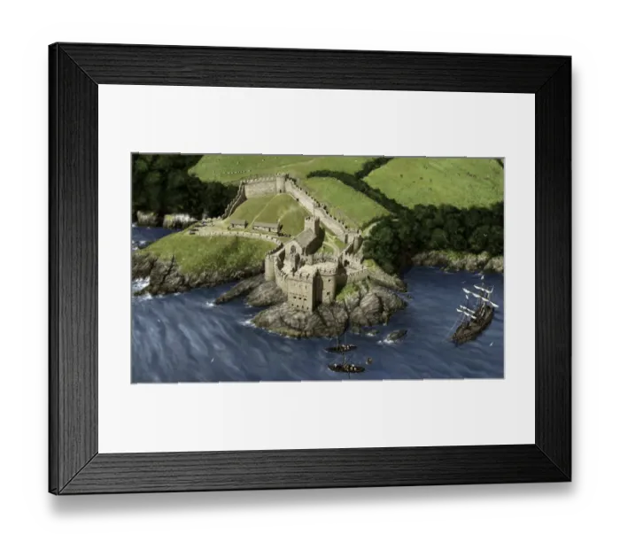Framed Print : Dartmouth Castle IC123  /  012