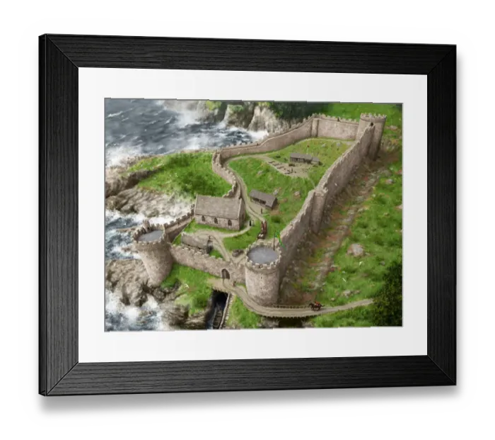 Framed Print : Dartmouth Castle IC123  /  013