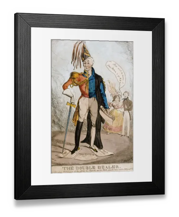 Framed Print : Political cartoon of the Duke of Wellington K021676