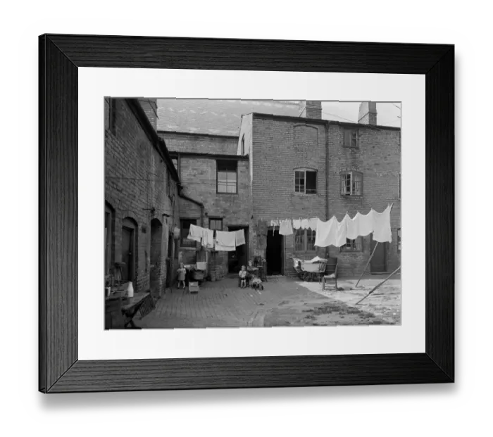 Framed Print : Children in yard, Warwick a48_02779