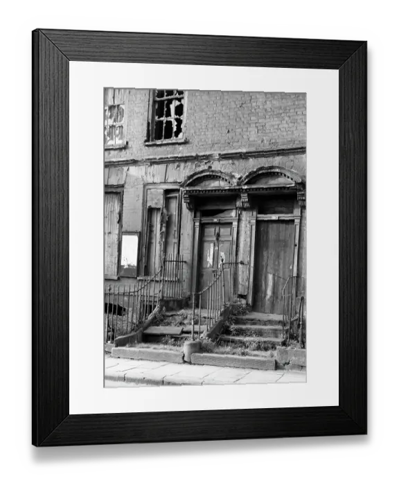 Framed Print : Derelict houses BB78_09272