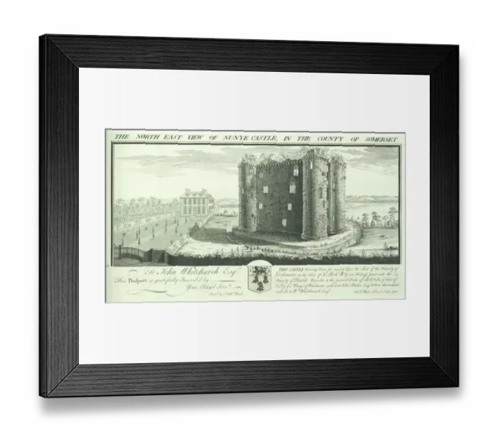 Framed Print : Nunney Castle engraving N070775