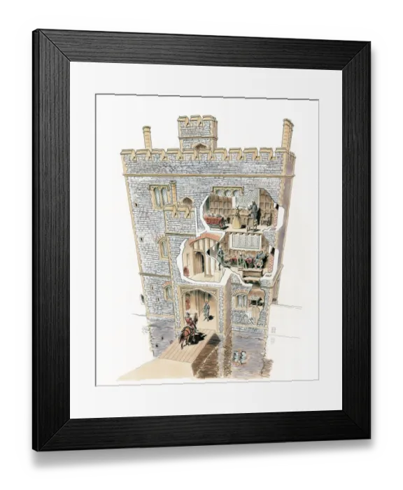 Framed Print : Baconsthorpe Castle gatehouse IC201_003