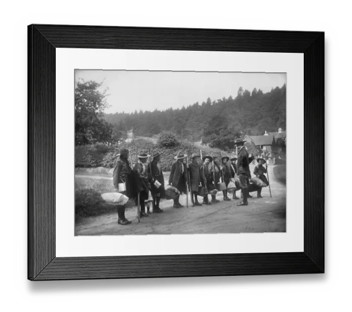 Framed Print : A line of boy scouts and their scout master MCF01_02_0251 Framed Print : A line of boy scouts and their scout master MCF01_02_0251