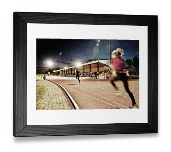 Framed Print : Race night at Monkton Stadium DP092265
