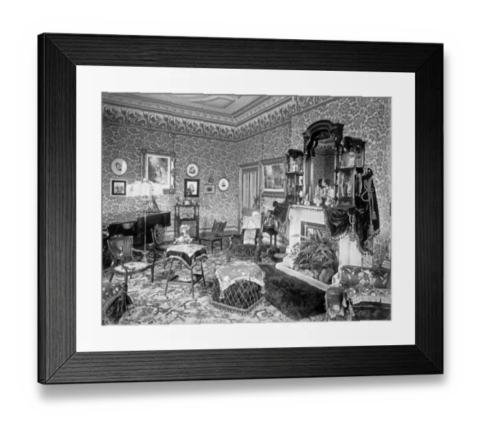 Framed Print : Victorian drawing room BL11105 Framed Print : Victorian drawing room BL11105
