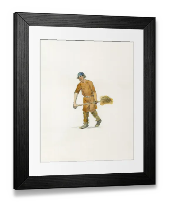 Framed Print : Saxon Farmer c. 1066 IC008  /  032