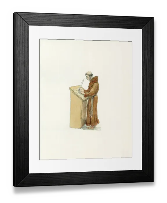 Framed Print : Monastic chronicler c. 1066 IC008 / 034 Framed Print : Monastic chronicler c. 1066 IC008 / 034