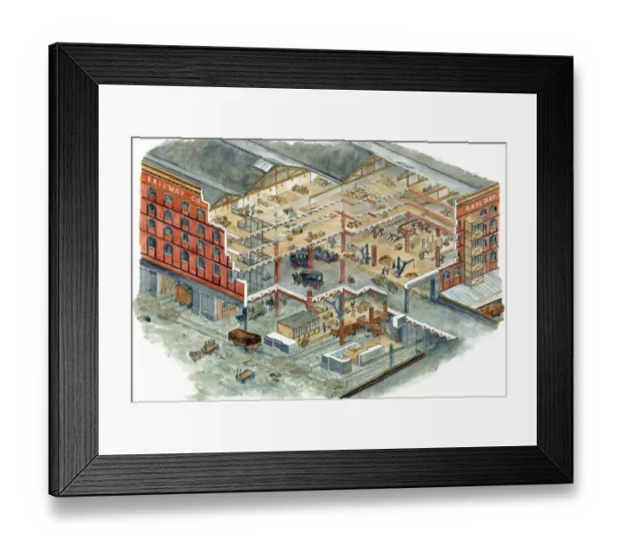 Framed Print : Great Northern Warehouse IC277_003
