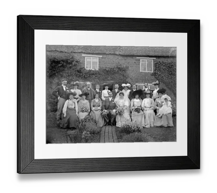 Framed Print : Wedding Party c. 1910 BB98_01606