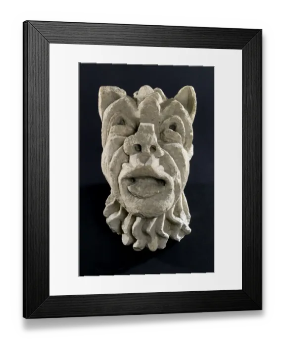 Framed Print : Carved stone corbel N090336