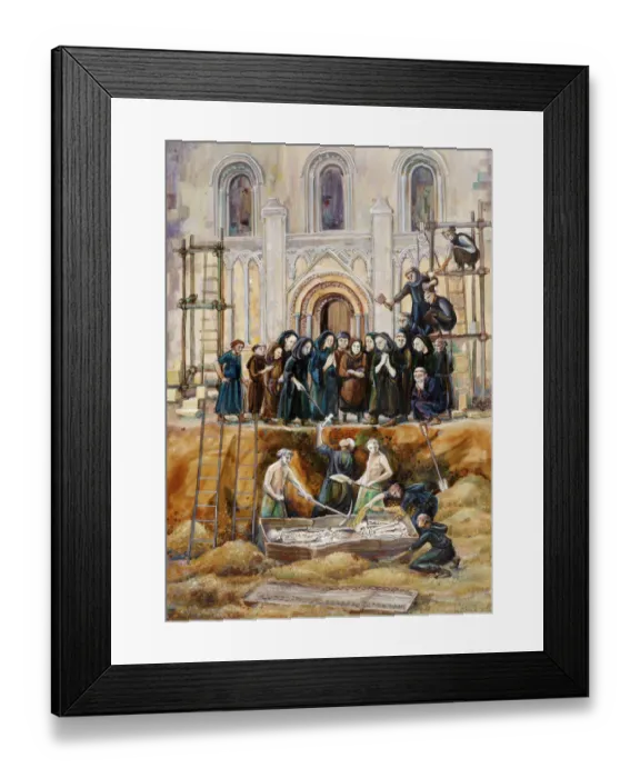 Framed Print : Exhumation of Arthur and Guinivere J920413