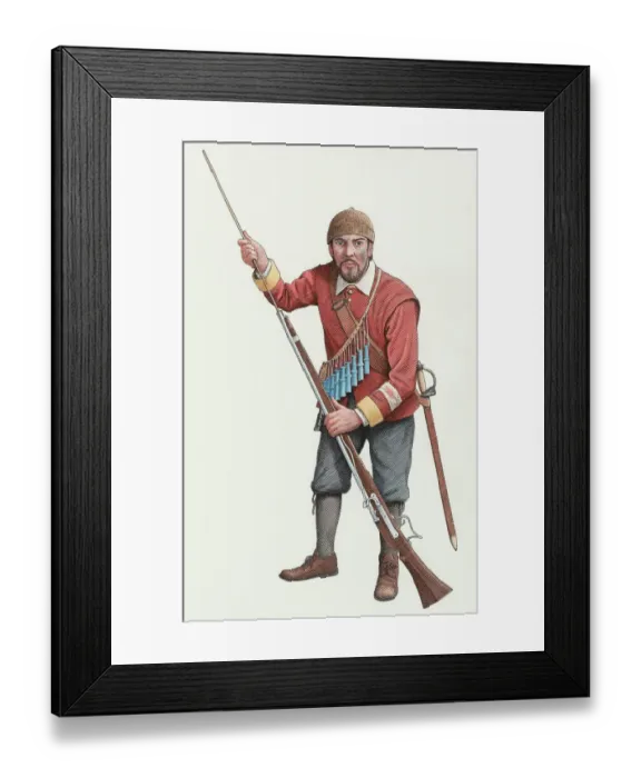 Framed Print : Civil War infantryman N100002