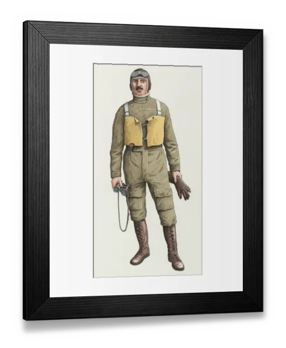 Framed Print : World War One flying boat pilot N100005