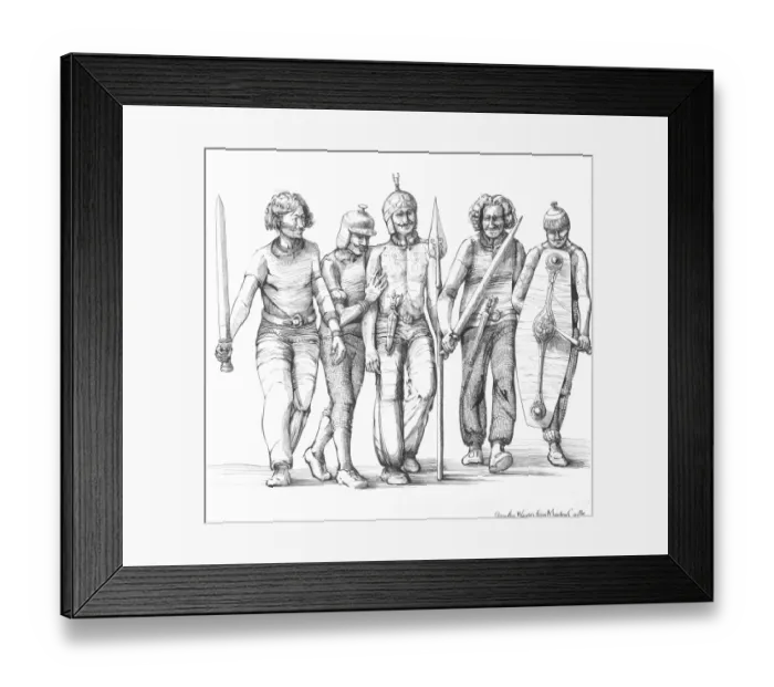 Framed Print : Iron Age warriors N100006