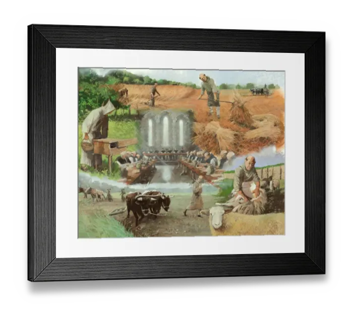 Framed Print : Monks at work N900001