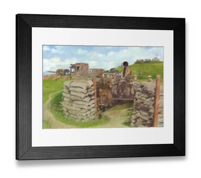 Framed Print : Bofors gun, Pendennis Castle c. 1943 N900004 Framed Print : Bofors gun, Pendennis Castle c. 1943 N900004