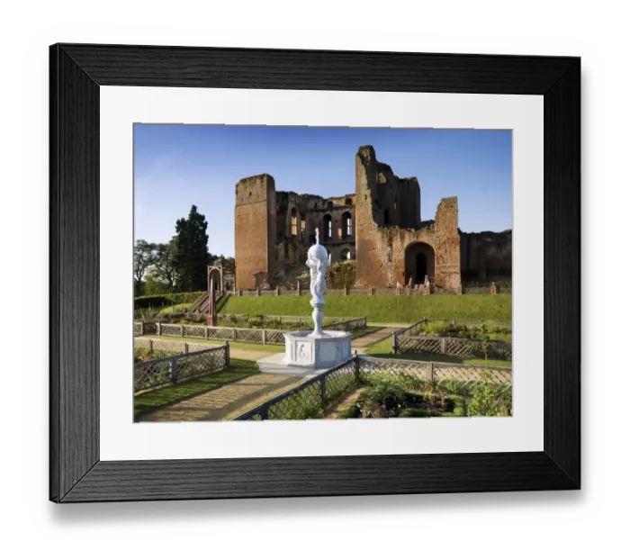 Framed Print : Kenilworth Castle Elizabethan Garden N090446 Framed Print : Kenilworth Castle Elizabethan Garden N090446