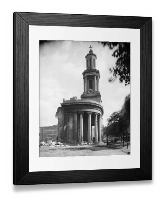 Framed Print : St Thomas Church Birminghma, 1941 a42_00588