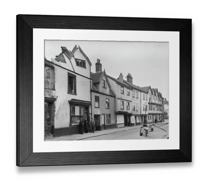 Framed Print : Oak Street Norwich, 1942 a42_03736 Framed Print : Oak Street Norwich, 1942 a42_03736
