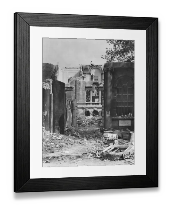 Framed Print : Demolition at Whitehall Gardens CXP01_01_078