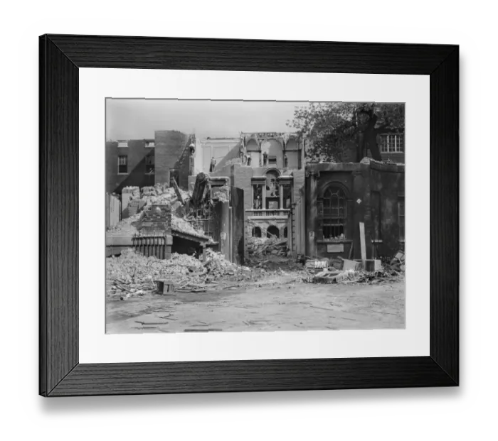 Framed Print : Demolition at Whitehall Gardens CXP01_01_077