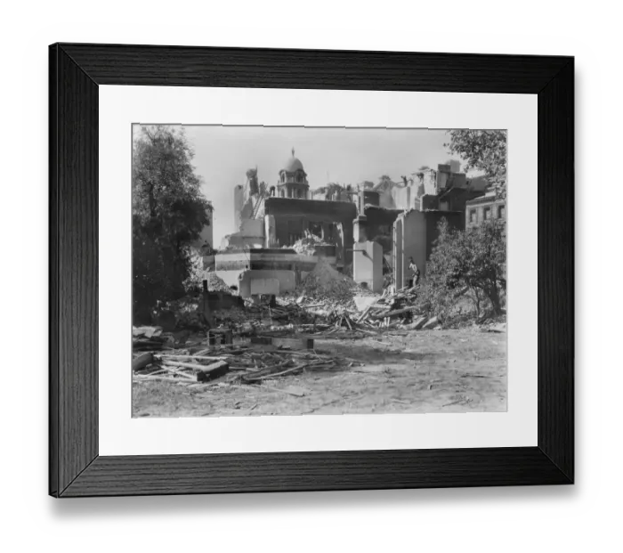 Framed Print : Demolition at Whitehall Gardens CXP01_01_079