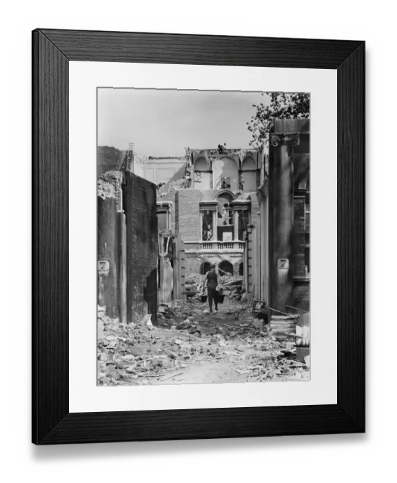 Framed Print : Demolition at Whitehall Gardens CXP01_01_076