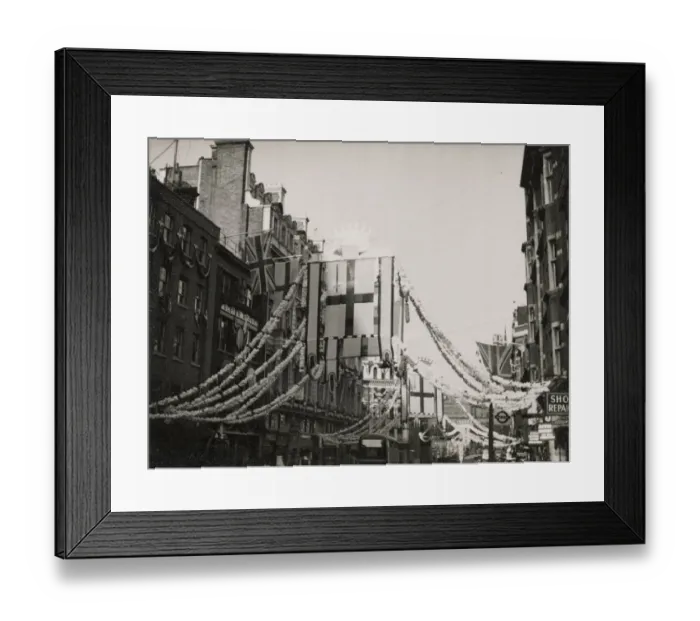 Framed Print : Coronation decorations JRU01_01_055