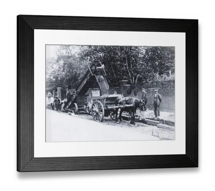 Framed Print : Road resurfacing MOT01_01_20