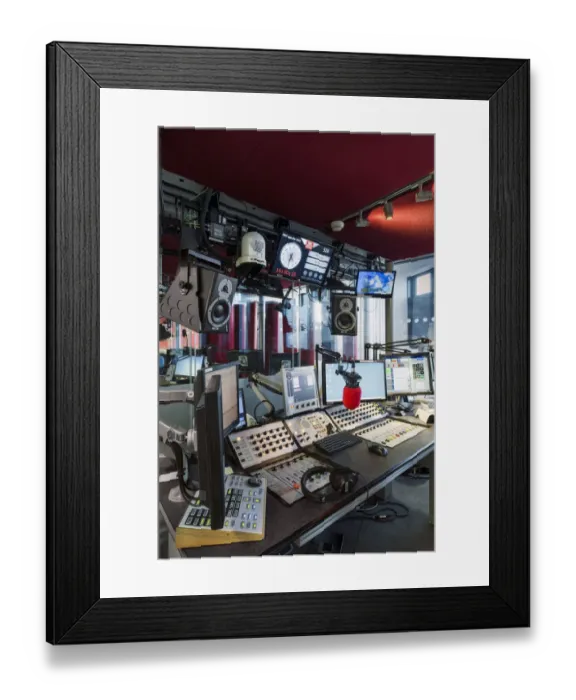 Framed Print : BBC radio broadcasting studio DP177551