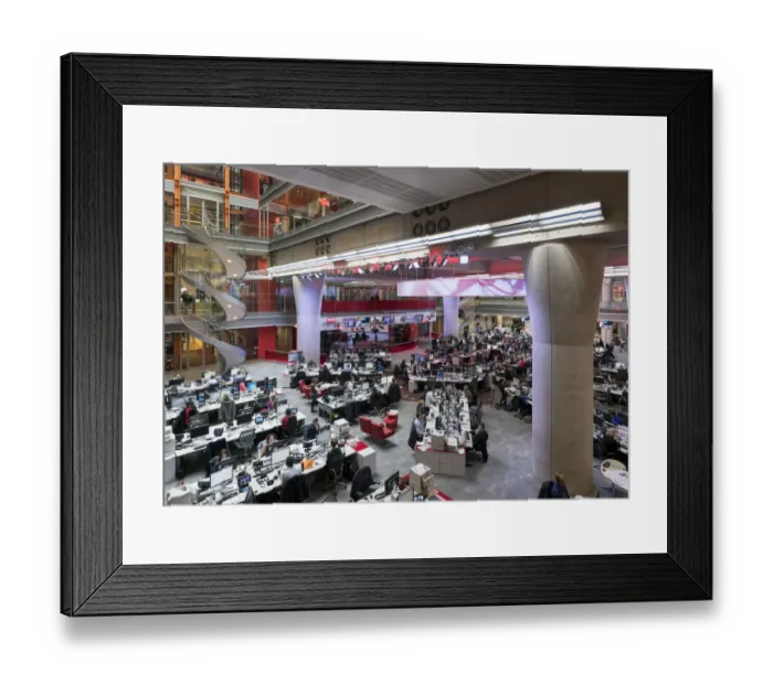 Framed Print : BBC Newsroom DP177552 Framed Print : BBC Newsroom DP177552