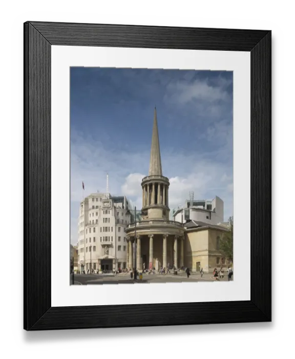 Framed Print : Broadcasting House DP177573 Framed Print : Broadcasting House DP177573