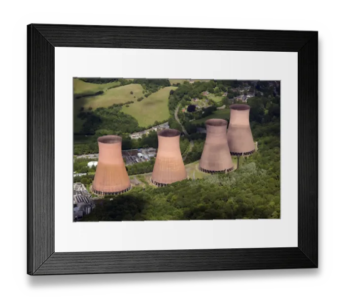 Framed Print : Cooling towers 28747_012