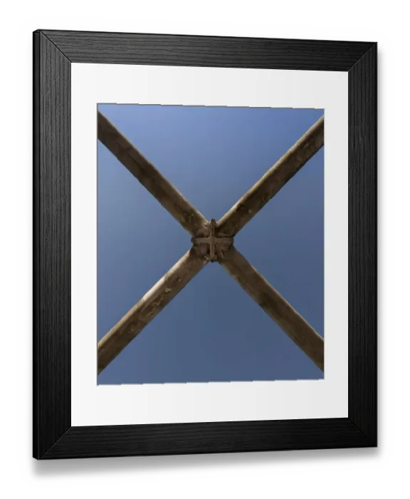 Framed Print : Detail of tubular steel DP183605