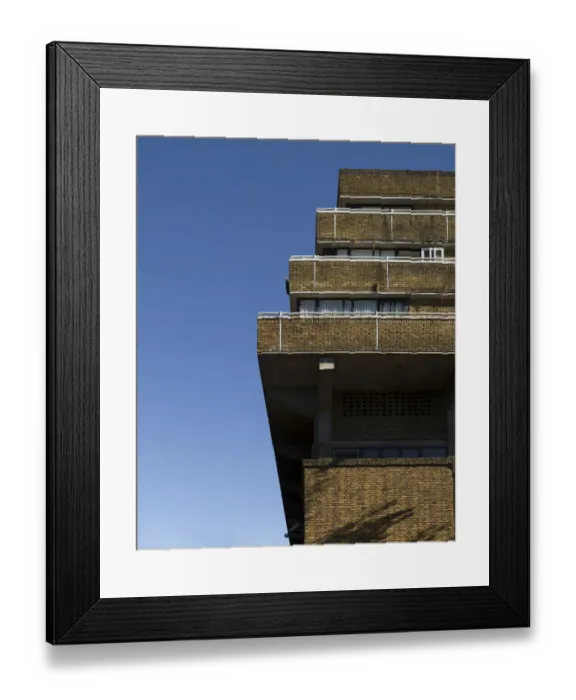 Framed Print : Detail of Council flats DP183603