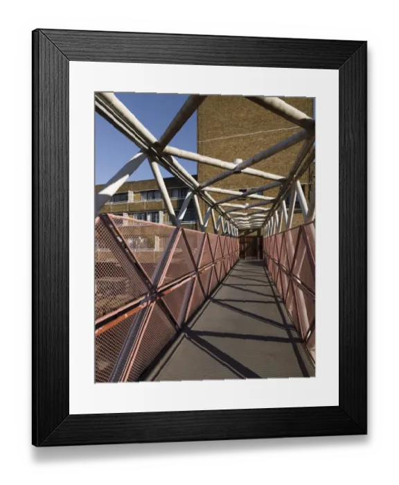 Framed Print : Tubular steel walkway DP183604