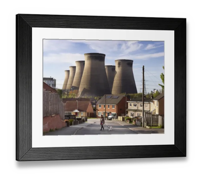 Framed Print : Cooling towers DP221176