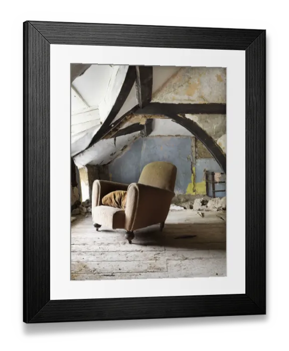 Framed Print : Decaying interior DP220764