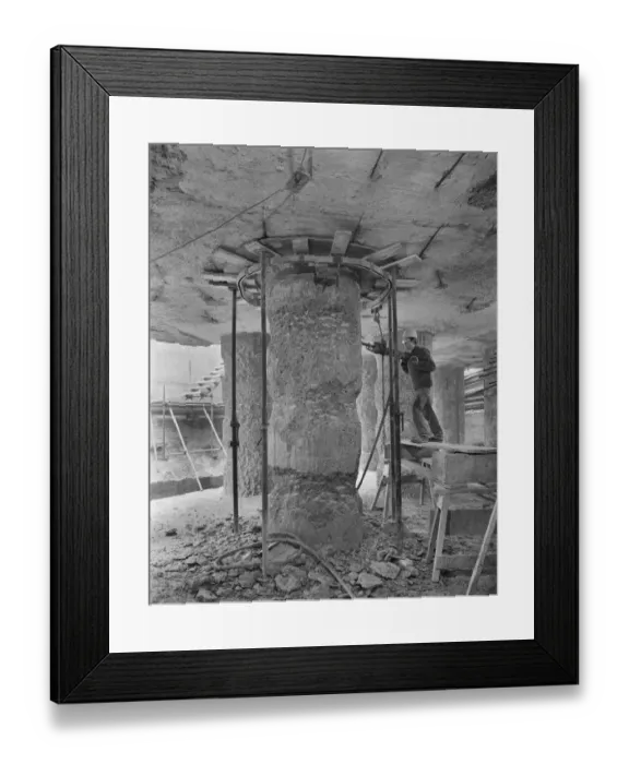 Framed Print : Barbican construction JLP01_08_072045