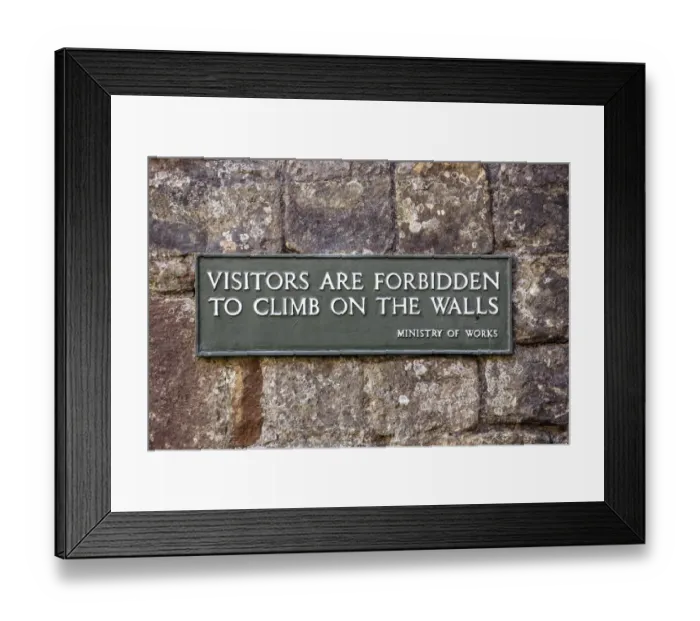 Framed Print : Forbidding sign DP233552 Framed Print : Forbidding sign DP233552