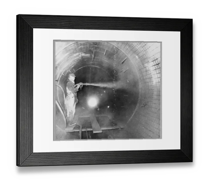Framed Print : Spraying concrete JLP01_01_083_82